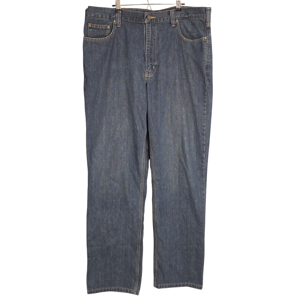 Carhartt Holter Jeans Mens 40x34 Straight Leg Relaxed Fit Blue Denim Medium Wash